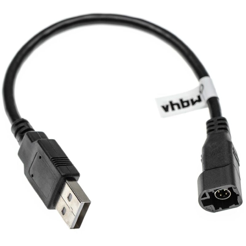 Vhbw - Adapterkabel kompatibel mit vw Jetta 6 (2010+), New Beetle (2005+) Auto, Fahrzeug - 4 Pin Autoradio Buchse auf usb a Stecker
