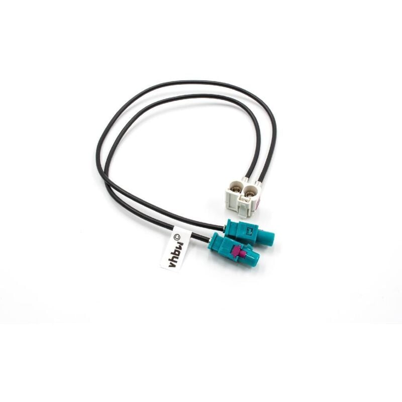 Vhbw - Antenne Doppel-Fakra (b) Adapter kompatibel mit Audi / vw mfd 2, MFD2, rcd 300, RCD300 Autoradio, Auto - Adapter-Kabel, 20 cm