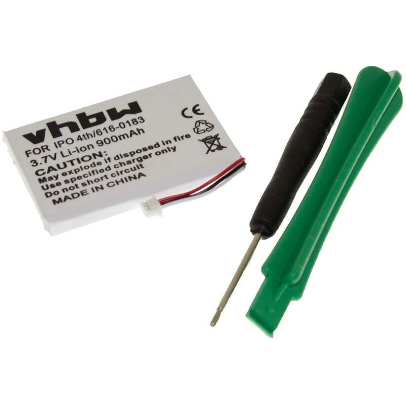 Vhbw - 1x Akku kompatibel mit Apple iPod Photo 30GB M9829LL/A, 30GB M9829TA/A MP3-Player Musik Player (900 mAh, 3,7 v, Li-Ion)