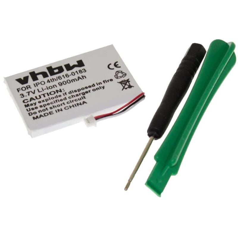 Vhbw - 1x Akku kompatibel mit Apple iPod Photo 60GB M9586FE/A, 60GB M9586J/A MP3-Player Musik Player (900 mAh, 3,7 v, Li-Ion)