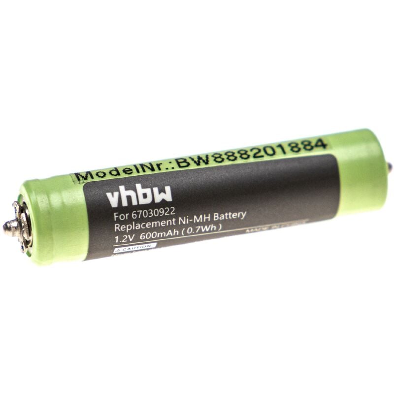 Vhbw - Akku Ersatz für Braun 67030922, 1HR-4UC, 7030922 für Rasierer Haarschneider (600mAh, 1,2V, NiMH)