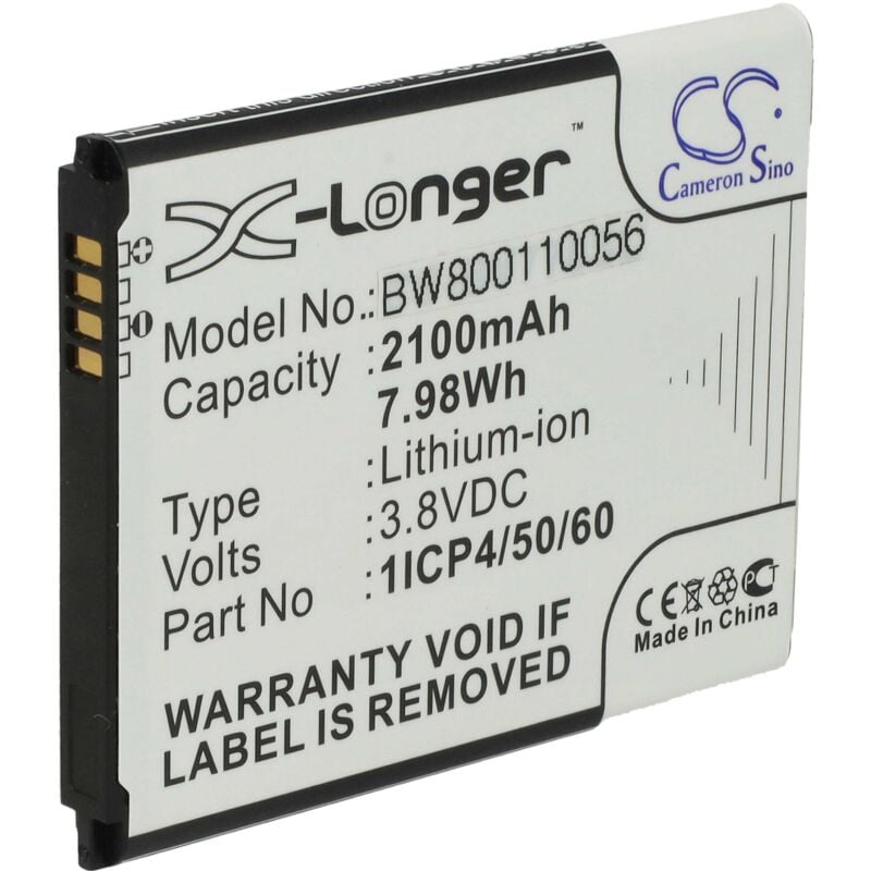 Vhbw - Akku Ersatz für 1ICP4/50/60-210AR für Babyphone Babytalker (2100mAh, 3,8V, Li-Ion)