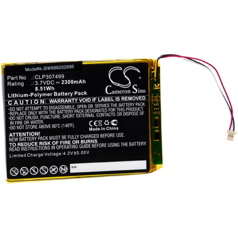 Vhbw - Akku Ersatz für Boyue CLP307499 für eBook Reader (2300mAh, 3,7V, Li-Polymer)