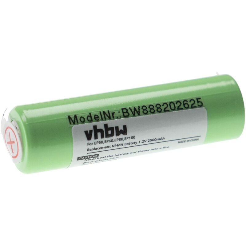 vhbw Akku Ersatz für Braun Typ 4510, Typ 4515, Typ 5601 für Rasierer Haarschneider (2500mAh, 1,2V, NiMH)