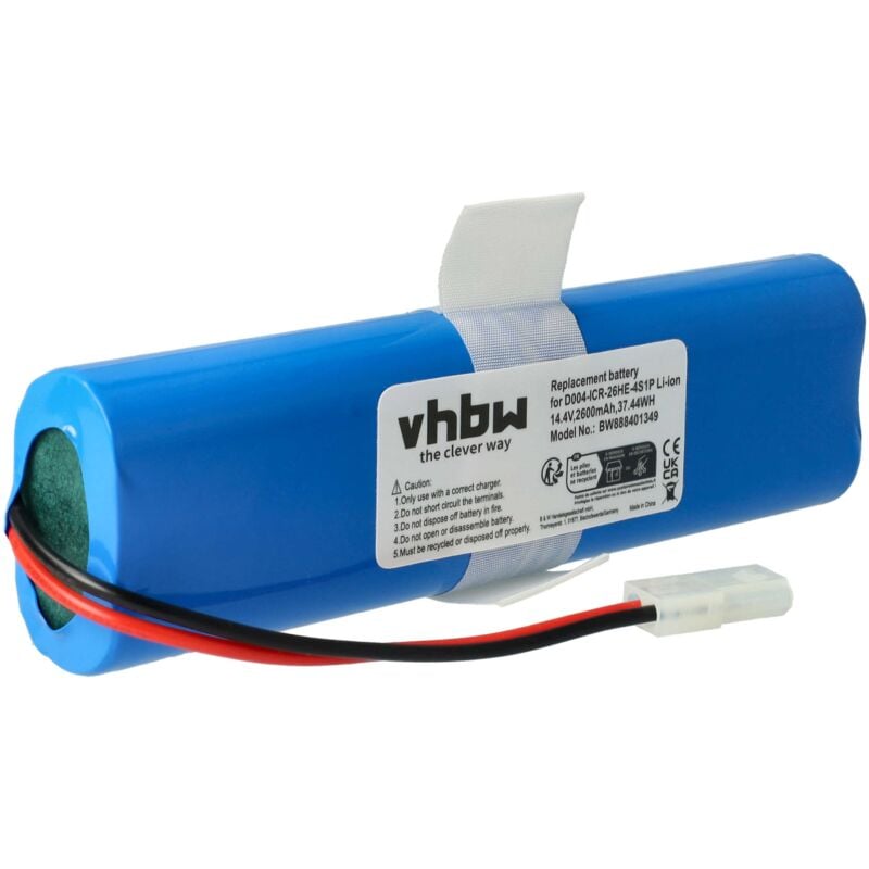 Vhbw - Akku kompatibel mit Moneual mbot 500, mbot 900, mbot 900 i, mbot 950 Home Cleaner Heimroboter (2600 mAh, 14,4 v, Li-Ion)