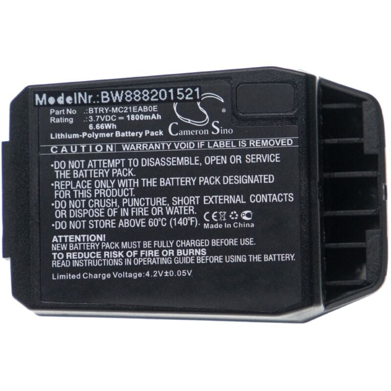 Vhbw - Akku Ersatz für Motorola 82-105612-01, 82-150612-01, BTRY-MC21EAB0E für Handheld Computer Scanner (1800mAh, 3,7V, Li-Polymer)
