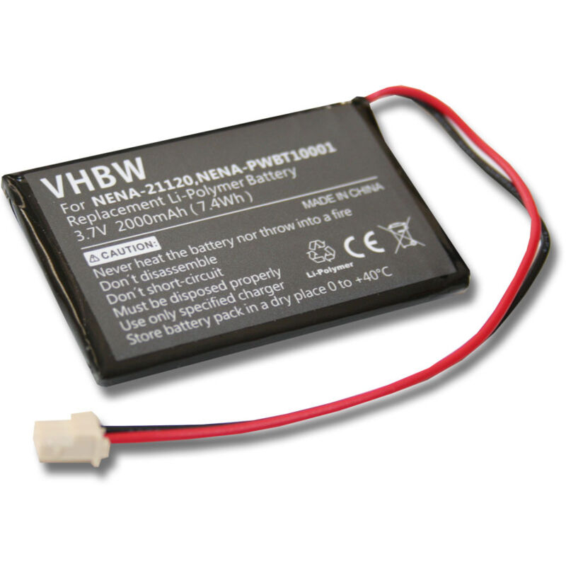 Vhbw - Akku Ersatz für Nexto NENA-21120, NENA-PWBT10001 für eBook Reader (2000mAh, 3,7V, Li-Polymer)