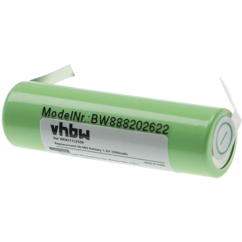 Vhbw - Akku Ersatz für Panasonic WER211L2508 für Rasierer Haarschneider (2500mAh, 1,2V, NiMH)