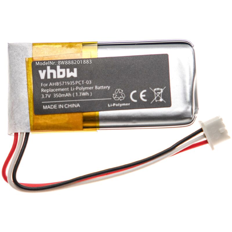 Vhbw - Akku Ersatz für Sennheiser AHB571935PCT-03, 586477, 573695 für Stereoverstärker, Hifi-Verstärker (350 mAh, 3,7 v, Li-Polymer)