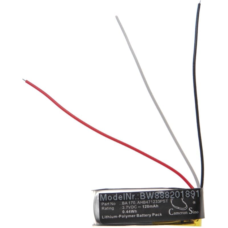 Vhbw - Akku Ersatz für Sennheiser ba 170, AHB471233PST für Wireless Headset Kopfhörer (120 mAh, 3,7 v, Li-Polymer)