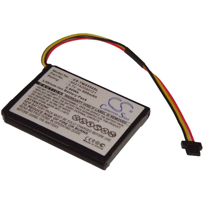 Vhbw - Akku Ersatz für TomTom 6027A0090721 für gps Navigation Navi (800mAh, 3,7V, Li-Ion)