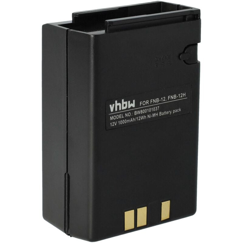 Vhbw - Akku Ersatz für Yaesu / Vertex FNB-17H für Funkgerät, Walkie Talkie (1000 mAh, 12 v, NiMH)