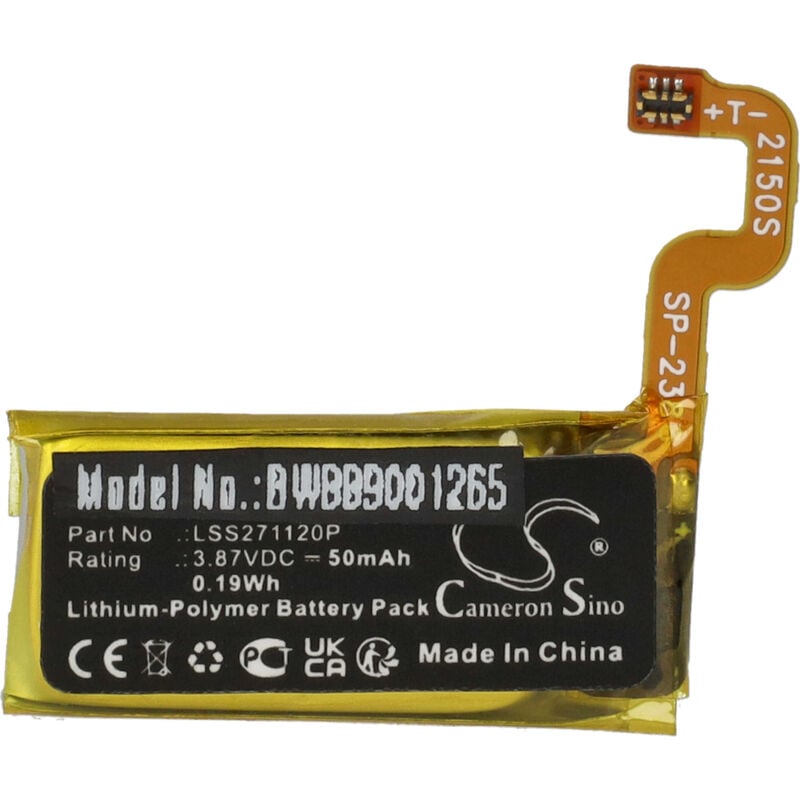 Vhbw - Akku Ersatz für Fitbit LSS271120P für Smartwatch Uhr Fitnessarmband (50 mAh, 3,87 v, Li-Polymer)