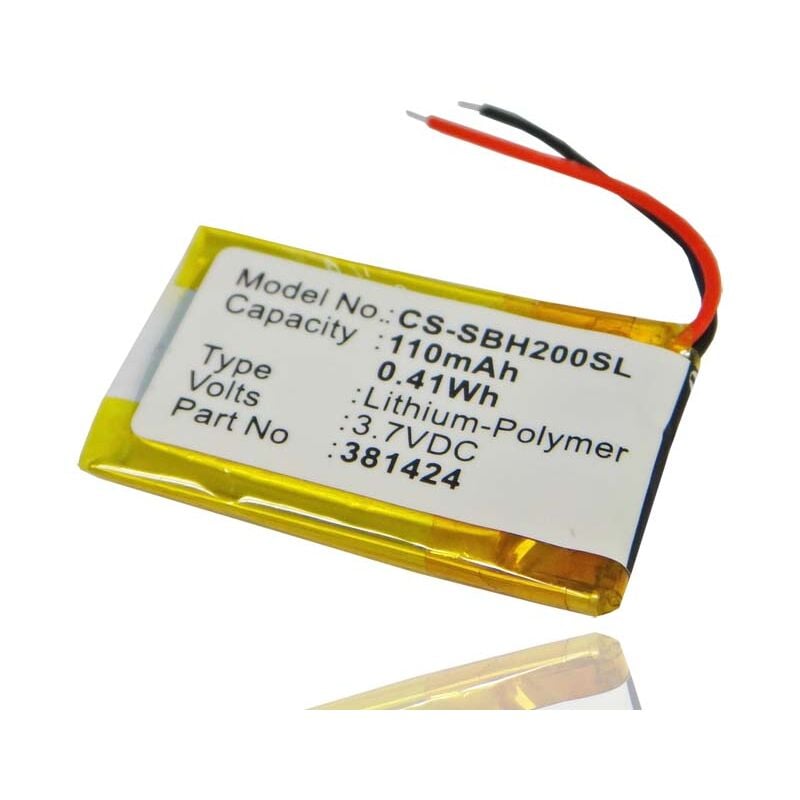 Vhbw - Akku Ersatz für Sony 381424, AHB441623 für MP3-Player Musik Player (110 mAh, 3,7 v, Li-Polymer)