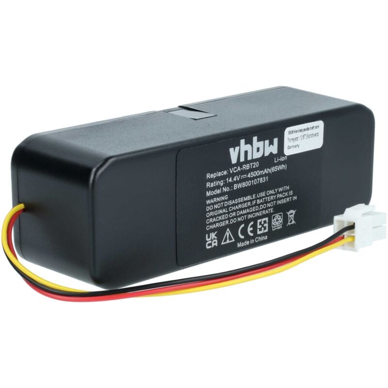 Akku kompatibel mit Samsung Navibot VR-Series Samsung Navibot Airfresh SR-Series Staubsauger Home Cleaner Heimroboter 4500mAh 14,4V Li-Ion - Vhbw