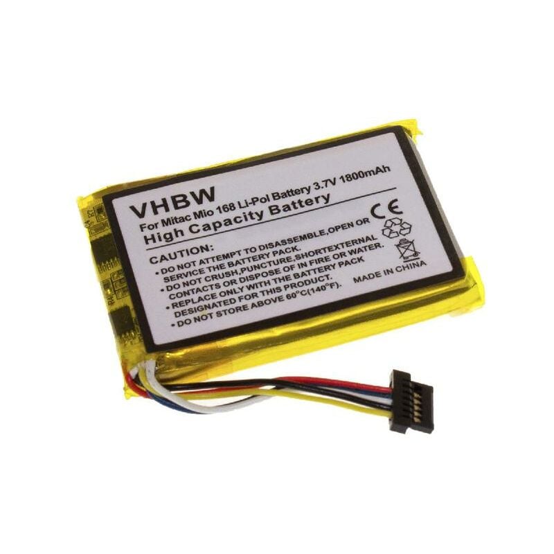 Vhbw - Akku kompatibel mit Medion mdpna 260 t, MD-PPC150 gps Navigation Navi (1800 mAh, 3,7 v, Li-Polymer)