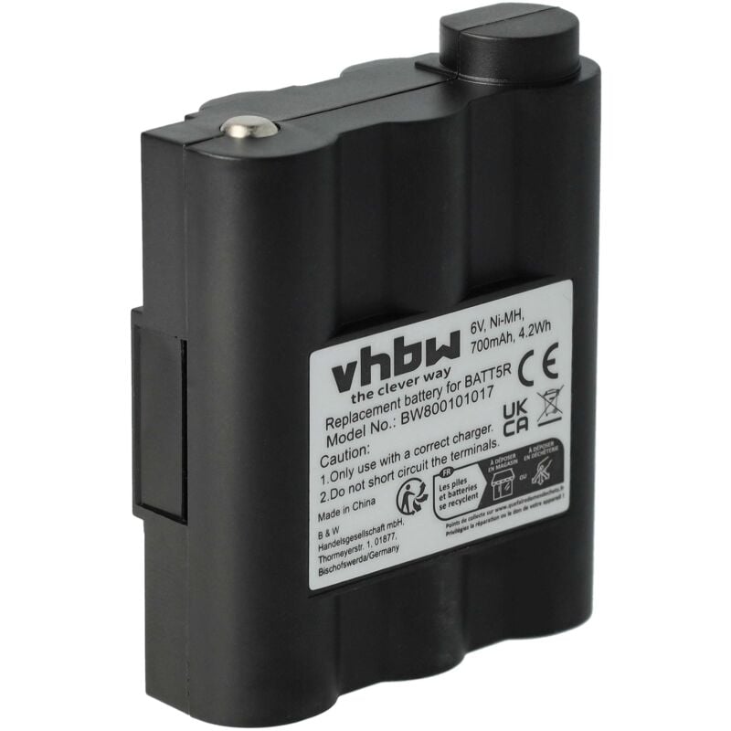 Vhbw - 1x Akku kompatibel mit Alan / Midland LXT-435, LXT-410, G7 xt pmr lpd, LXT-350, LXT-310, G7 xt pmr Funkgerät, Walkie Talkie (700 mAh, 6 v,