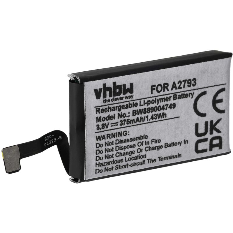 Vhbw - Akku kompatibel mit Apple AirPods 3 Wireless Headset Kopfhörer (375 mAh, 3,8 v, Li-Polymer)