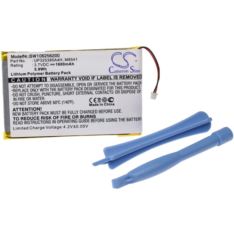 Vhbw - 1x Akku kompatibel mit Apple iPod 10GB M8740LL/A, 2G, 2. Generation, 20GB M8738L, 1G MP3-Player Musik Player (1600 mAh, 3,7 v, Li-Polymer)