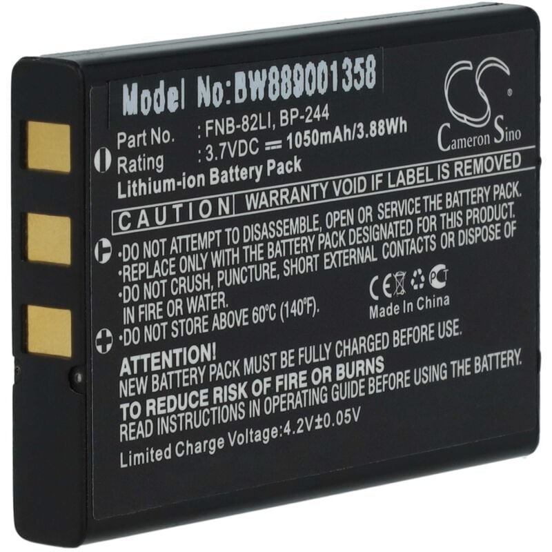 Vhbw - Akku kompatibel mit Baofeng UV-3R, UV-100, UV-200, UV-3R Mark 2 Funkgerät, Walkie Talkie (1050mAh, 3,7V, Li-Ion)