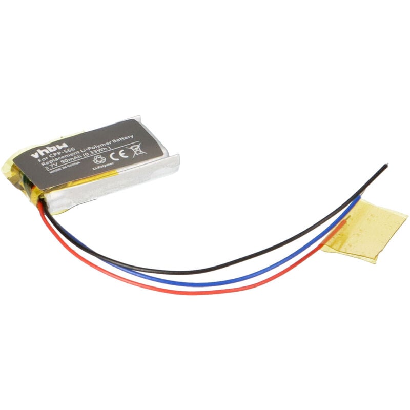 Vhbw - Akku kompatibel mit Beats by Dr. Dre Powerbeats 2, PB1, PB2, PB3, Powerbeats 1 Wireless Headset Kopfhörer (90 mAh, 3,7 v, Li-Polymer)