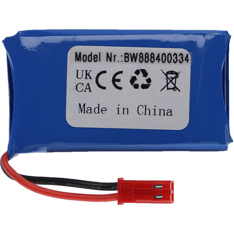Vhbw - Akku kompatibel mit bec Stecker für Modellbau z.B. Racing Car, Helikopter, Flugzeug (780mAh, 3,7V, Li-Polymer, 52 x 27 x 8 mm)