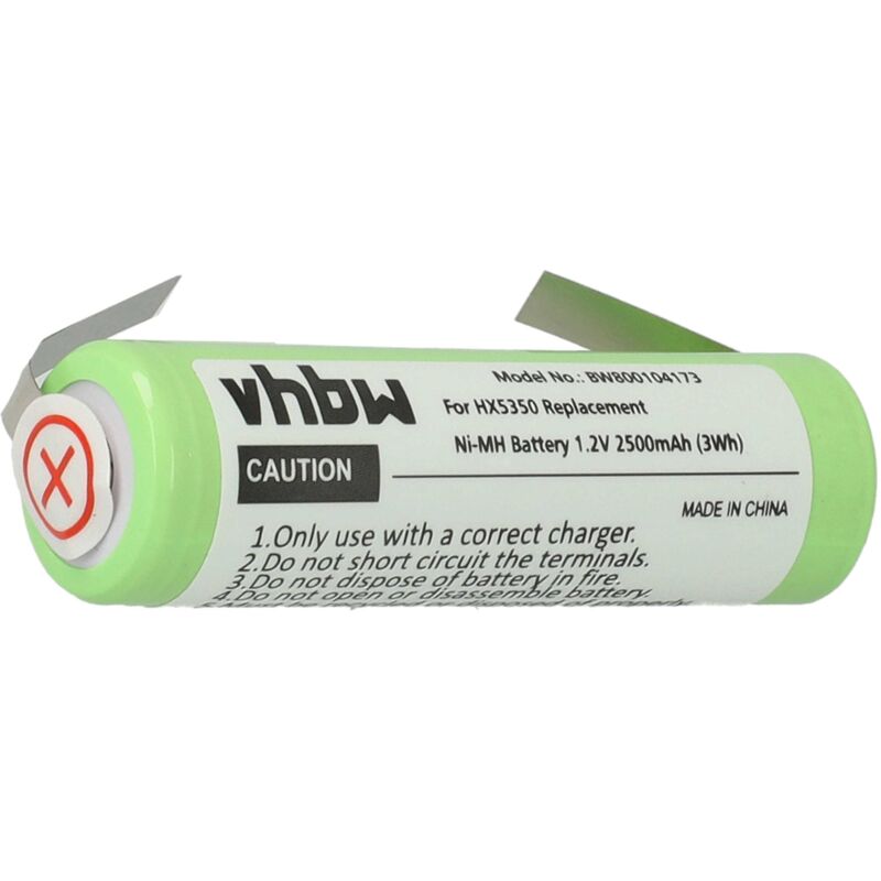 Vhbw - Akku kompatibel mit Braun Micron Vario 3, Oral-B Professional Care 8000 elektrische Zahnbürste (2500mAh, 1,2V, NiMH)