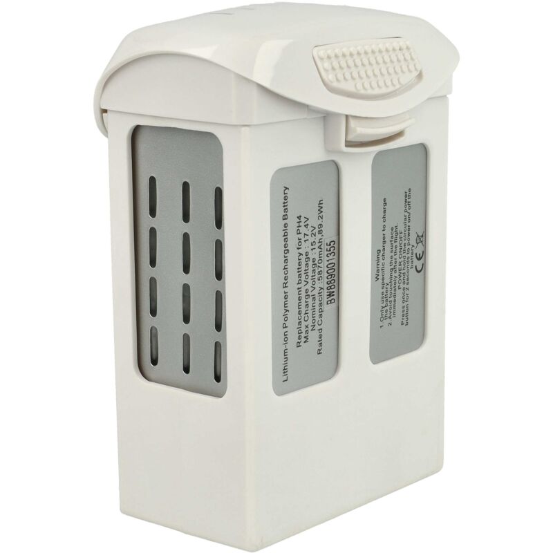 Akku kompatibel mit dji Phantom 4 Advanced, 4 Pro Obsidian, 4 Plus, 4 Pro Plus Drohne Multicopter Quadrocopter (5870 mAh, 15,2 v, Li-Polymer) - Vhbw