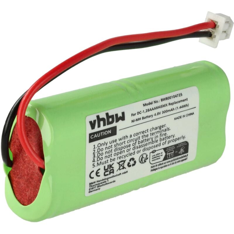 Vhbw - Akku kompatibel mit Dogtra 2200NCP receiver, 2200NCP transmitters, 600 nc, 620 nc Hundehalsband Hunde-Trainer (300mAh, 4,8V, NiMH)