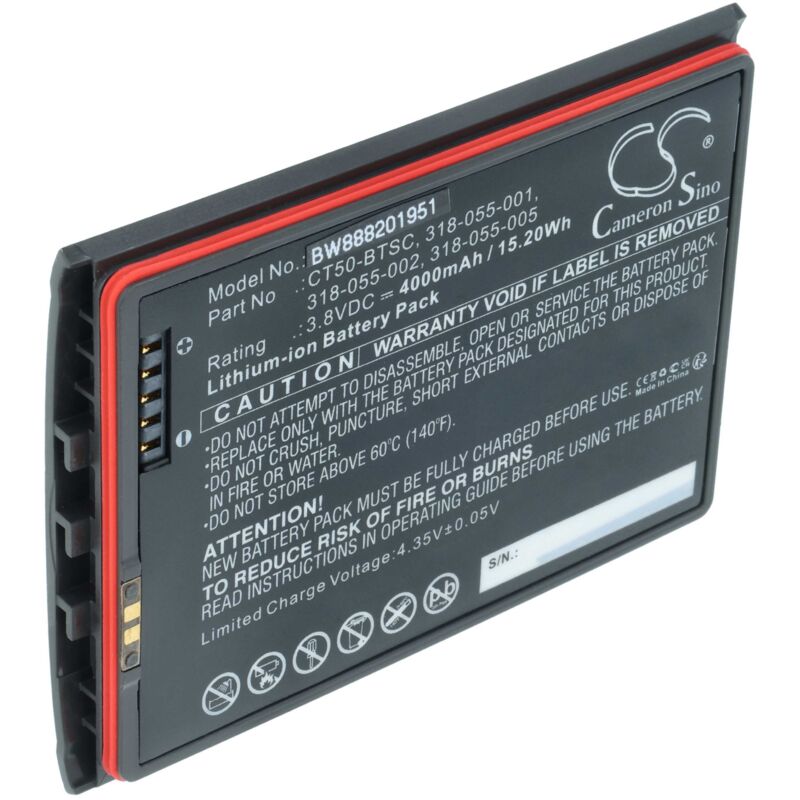 Vhbw - Akku kompatibel mit Dolphin CT40, CT40XP Handheld Computer Scanner (4000mAh, 3,8V, Li-Ion)