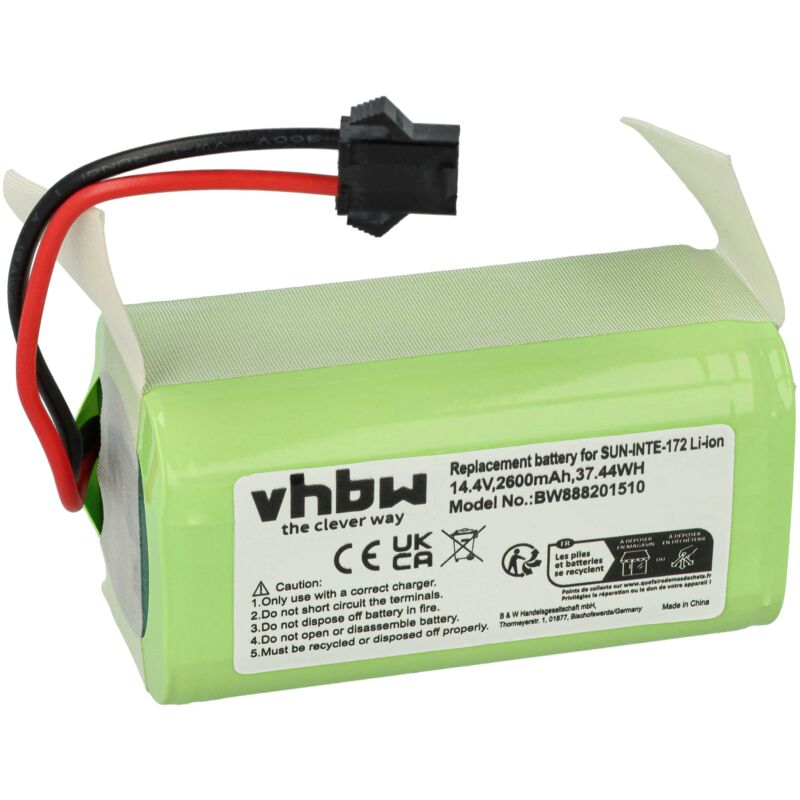 Vhbw - 1x Akku kompatibel mit Eufy RoboVac 15T, 30C Max, 25C, 30, 25C Max, 12, 15C, 30 c, 15C Max Saugroboter (2600 mAh, 14,8 v, Li-Ion)