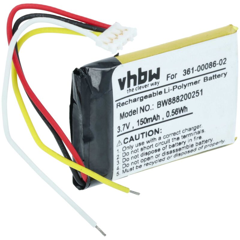 Vhbw - 1x Akku kompatibel mit Garmin Edge 130 Plus gps Fahrradcomputer Radcomputer (150 mAh, 3,7 v, Li-Polymer)