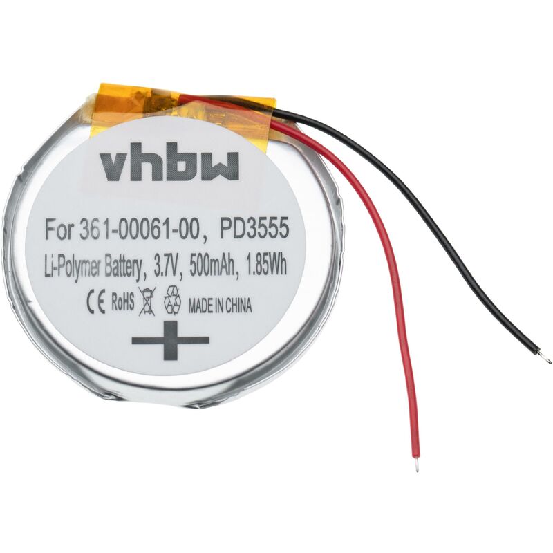 Vhbw - Akku kompatibel mit Garmin Fenix 1, 2 Smartwatch Uhr Fitnessarmband (500 mAh, 3,7 v, Li-Polymer)