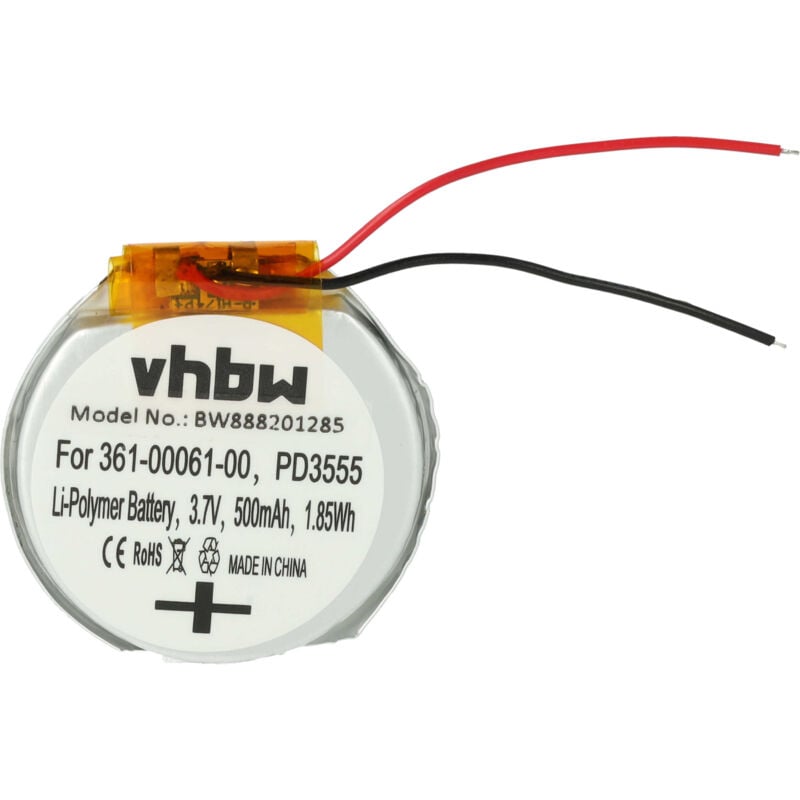 Vhbw - Akku kompatibel mit Garmin Fenix 2, 1 Smartwatch Uhr Fitnessarmband (500mAh, 3,7V, Li-Polymer) + Werkzeug-Set