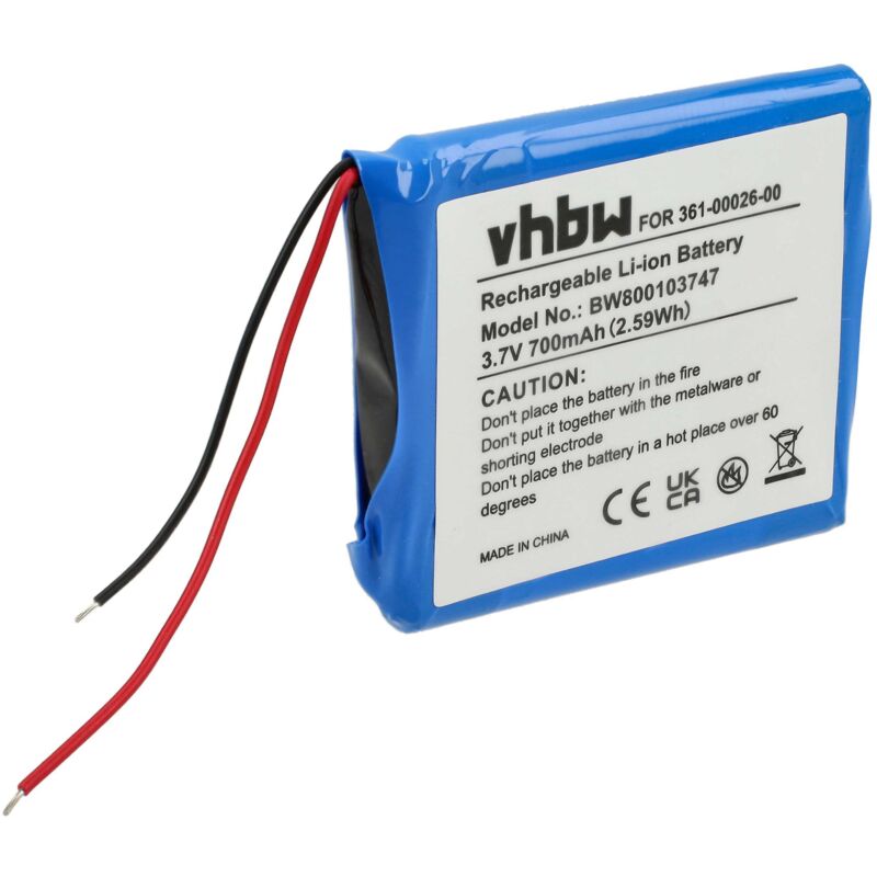 vhbw 1x Akku kompatibel mit Garmin Forerunner 305i, 305, 205 GPS Navigation Navi (700 mAh, 3,7 V, Li-Ion)