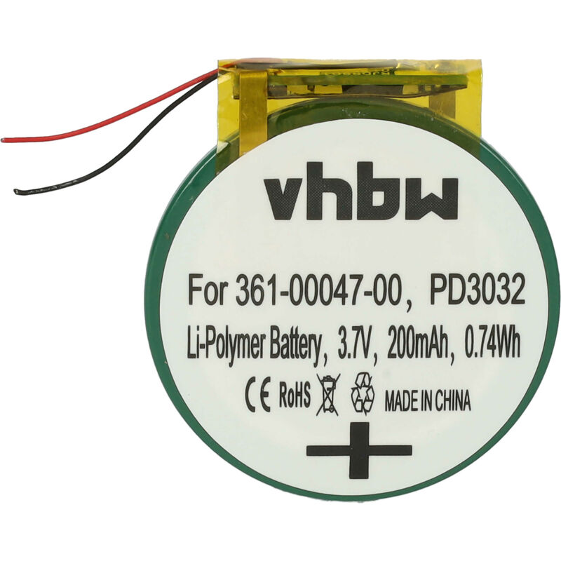 Vhbw - Akku kompatibel mit Garmin Forerunner 210W, 110, 210, 610 Smartwatch Uhr Fitnessarmband (200mAh, 3,7V, Li-Polymer) + Werkzeug-Set