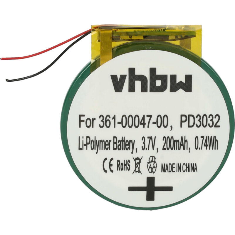 Vhbw - Akku kompatibel mit Garmin Forerunner S1, S1W Smartwatch Uhr Fitnessarmband (200mAh, 3,7V, Li-Polymer) + Werkzeug-Set