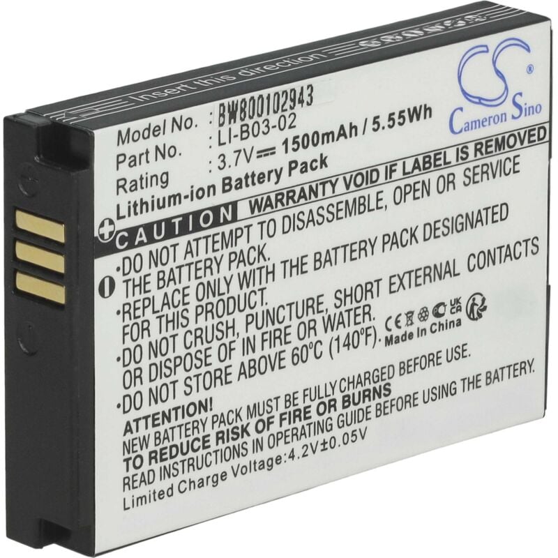 Vhbw - Akku kompatibel mit Golf Buddy Platinum, World Platinum gps Navigation Navi (1500mAh, 3,7V, Li-Ion)