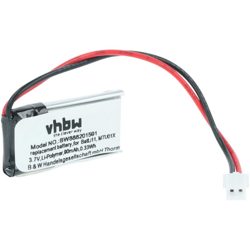 Vhbw - Akku kompatibel mit Intercom GB-D5142, L5131, L5141, L5142 Alarmanlage, Alarmsystem (90mAh, 3,7V, Li-Polymer)
