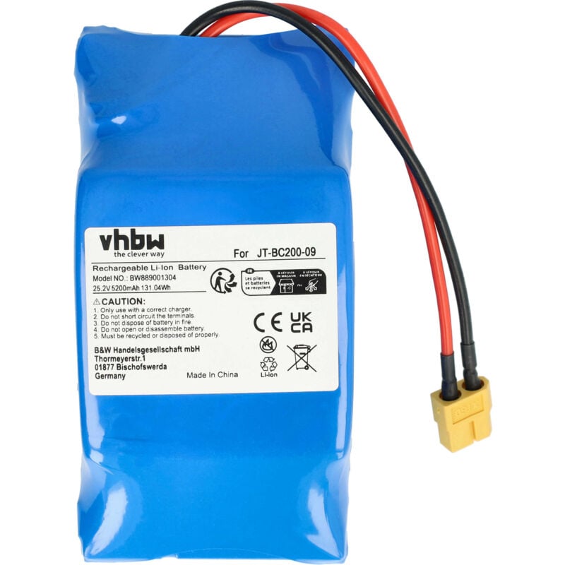 Akku kompatibel mit Jetech Hoverboard 25.2 v E-Scooter, Hoverboard (5200 mAh, 25,2 v, Li-Ion) - Vhbw
