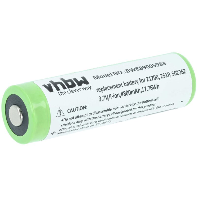 vhbw Akku kompatibel mit Ledlenser P7R Signature Edition 2020, P7R Work Edition 2020 Taschenlampe Kopflampe (4800 mAh, 3,7 V, Li-Ion)
