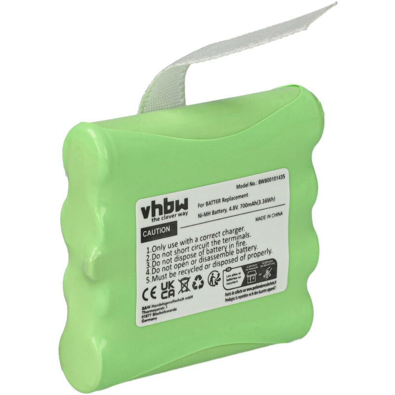Vhbw - Akku kompatibel mit Midland LXT420, LXT440, LXT460, M48, M99 Funkgerät, Walkie Talkie (700mAh, 4,8V, NiMH)