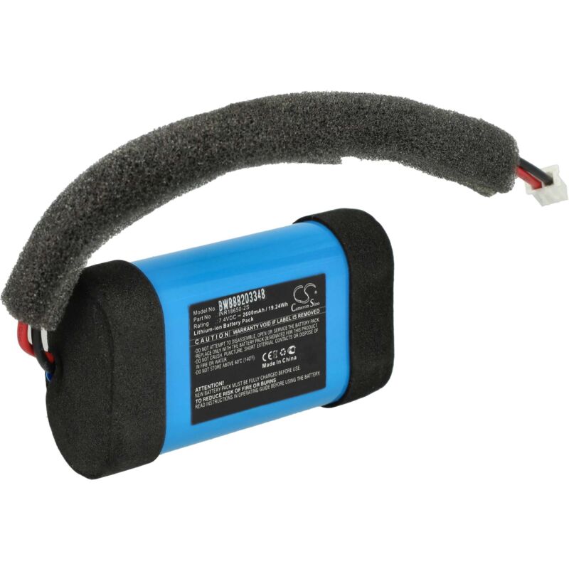 Vhbw - Akku kompatibel mit Monster Rove 2 Lautsprecher Boxen Speaker (2600mAh, 7,4V, Li-Ion)