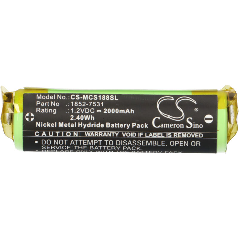 Vhbw - Akku kompatibel mit Moser ChroMini 1591, 1591B, 1591Q Rasierer Haarschneider (2000mAh, 1,2V, NiMH)