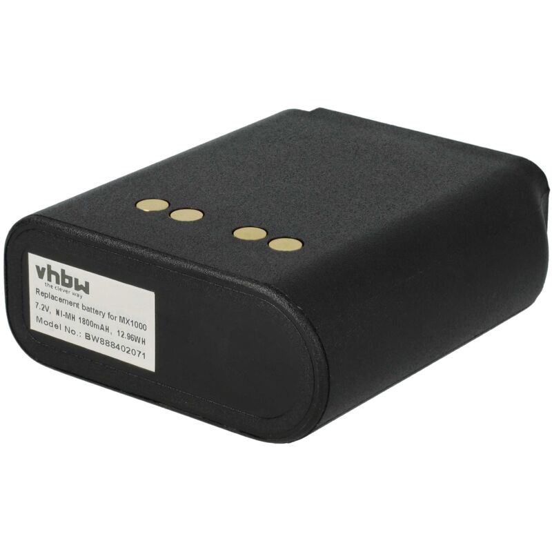 Vhbw - Akku kompatibel mit Motorola MX1000, MX2000, MX3000, MX3010, Astro Saber, Saber 1 Funkgerät, Walkie Talkie (1800mAh, 7,2V, NiMH)
