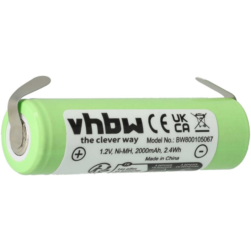 Vhbw - Akku kompatibel mit Philips Norelco 6617X, 6618X, 6843XL, 6844XL, 6853XL Rasierer Haarschneider (2000mAh, 1,2V, NiMH)
