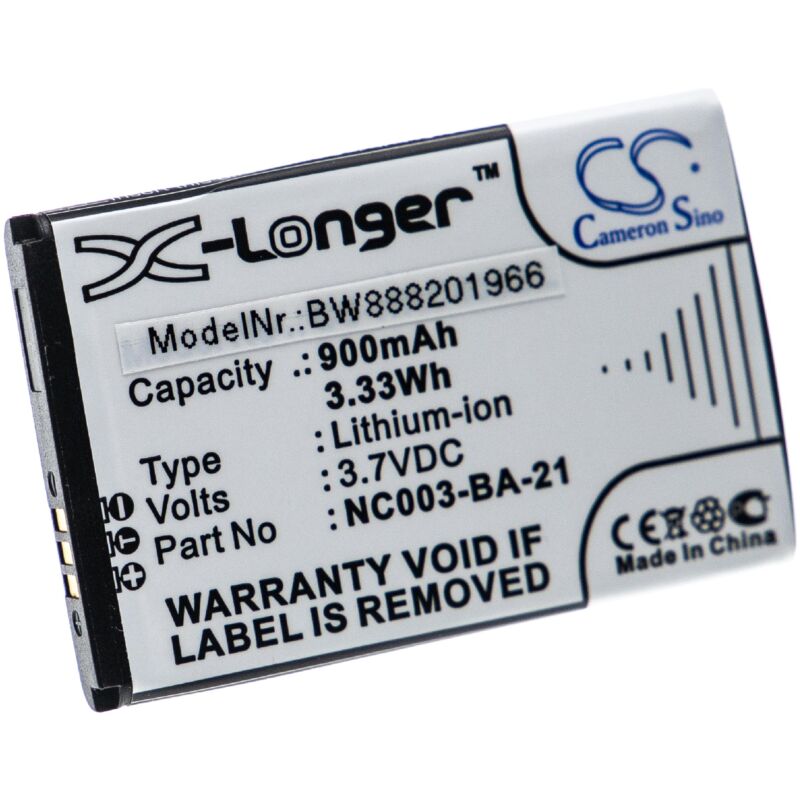 Vhbw - Akku kompatibel mit Sennheiser B4 rcs Kits Wireless Headset Kopfhörer (900 mAh, 3,7 v, Li-Ion)