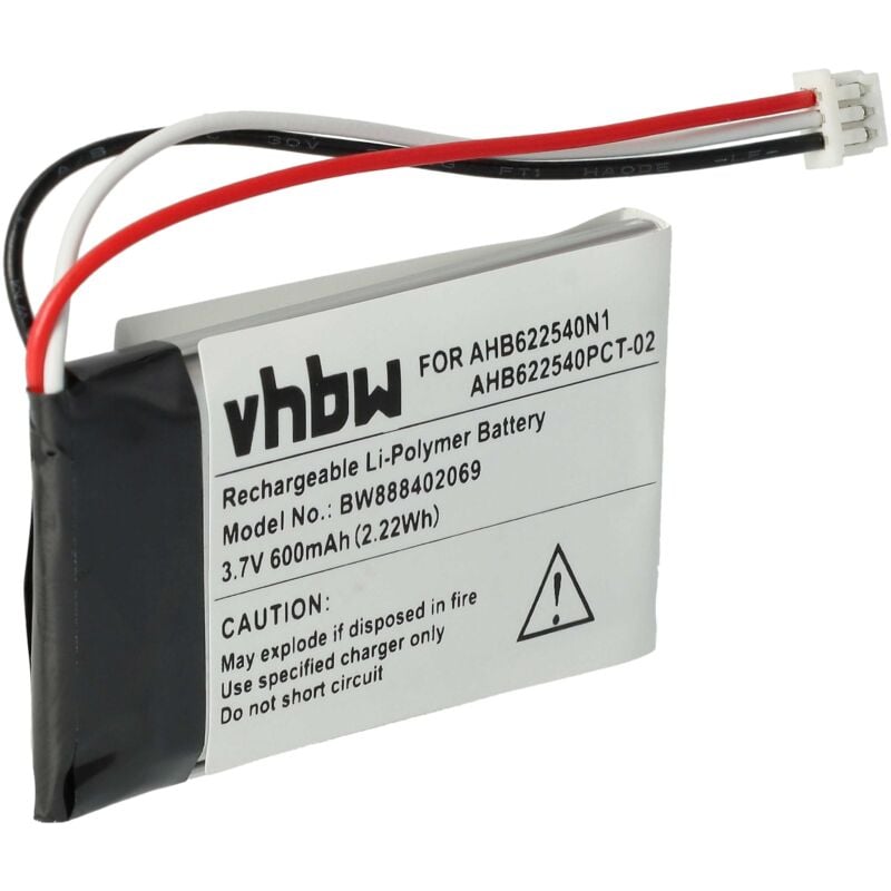 Vhbw - Akku kompatibel mit Sennheiser Momentum 3,0, xl, 2.0 Wireless Headset Kopfhörer (600 mAh, 3,7 v, Li-Polymer)