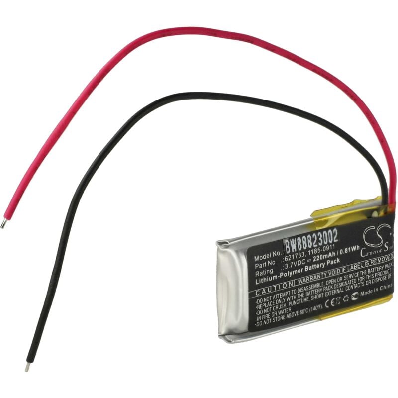 Vhbw - Akku kompatibel mit Sony WF-SB700N Charging Case, WF-XB700 Charging Case Wireless Headset Kopfhörer (220 mAh, 3,7 v, Li-Polymer)