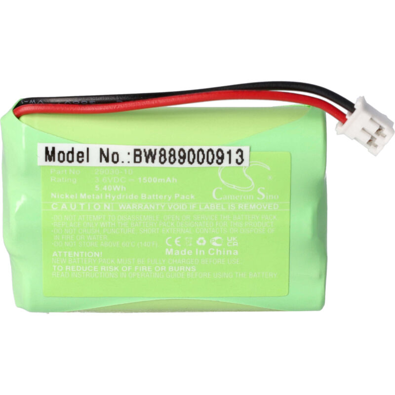 Vhbw - Akku kompatibel mit Summer 28650, 29000, 29003, 29030, 285650A, 29000A, 29000B, 29003A Babyphone Babytalker (1500 mAh, 3,6 v, NiMH)